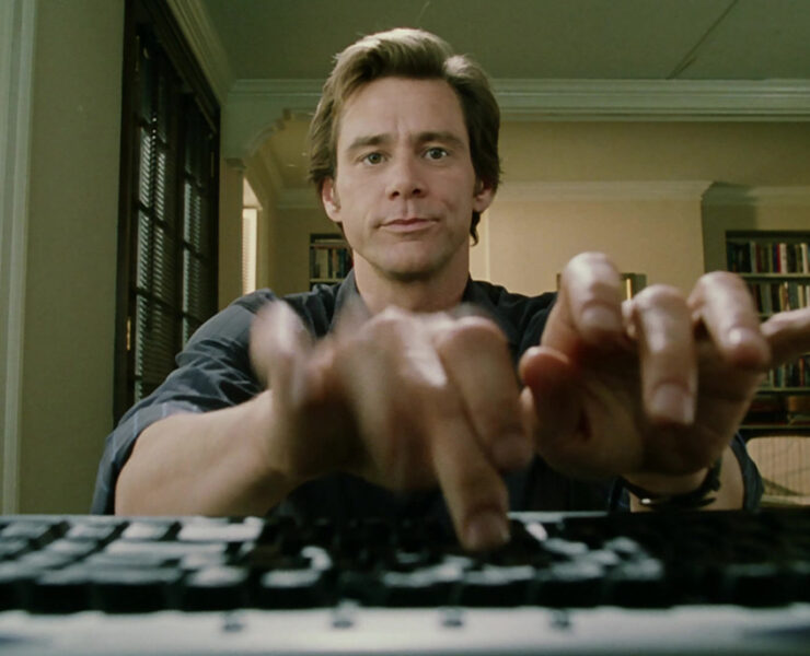 Bruce Almighty typing
